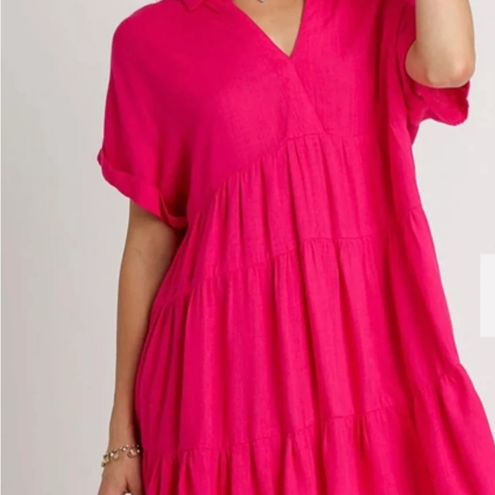 Umgee Fuchsia mini dress